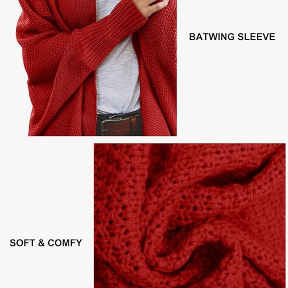 New CHERFLY Women's Chunky Knit Cardigan Wrap Sweater Size Small - Picture 3 of 5